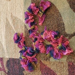 Women's hand crocheted 84" scarf